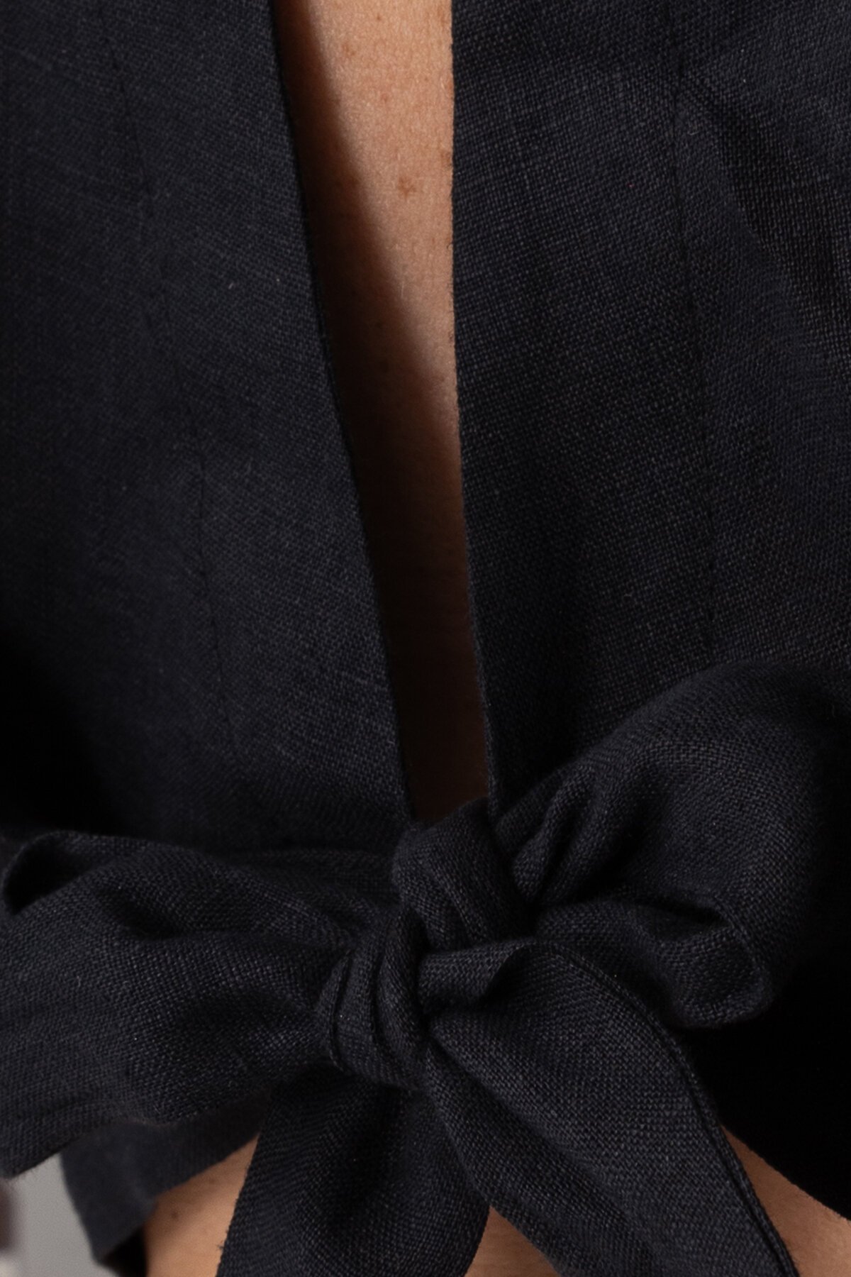 Black Natur | Keten Kısa Bluz