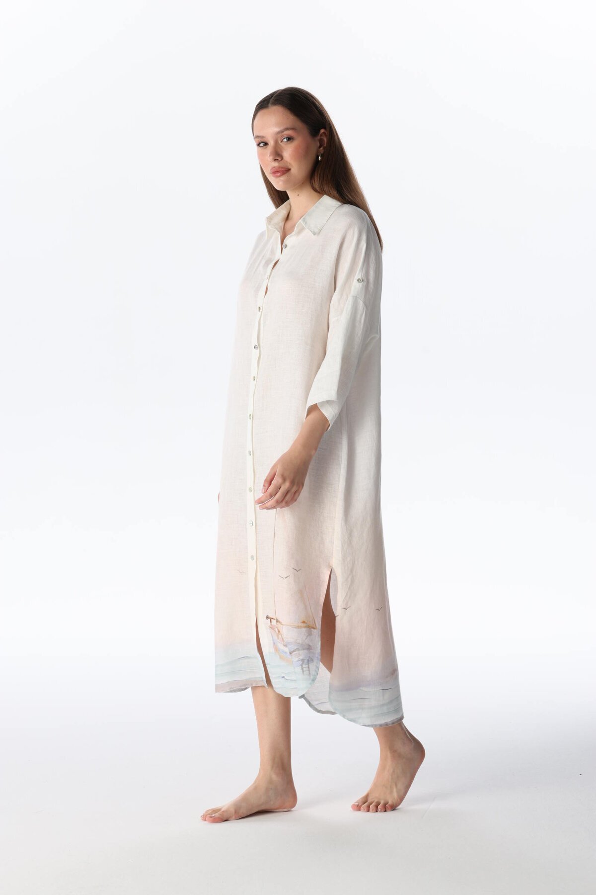 LINEN LONG SHIRT