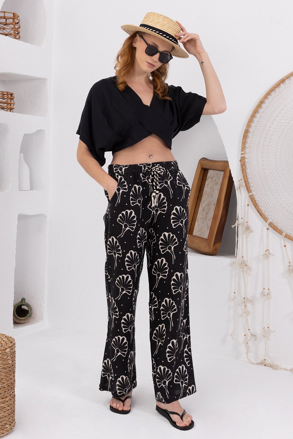 Natur | Keten Pantolon