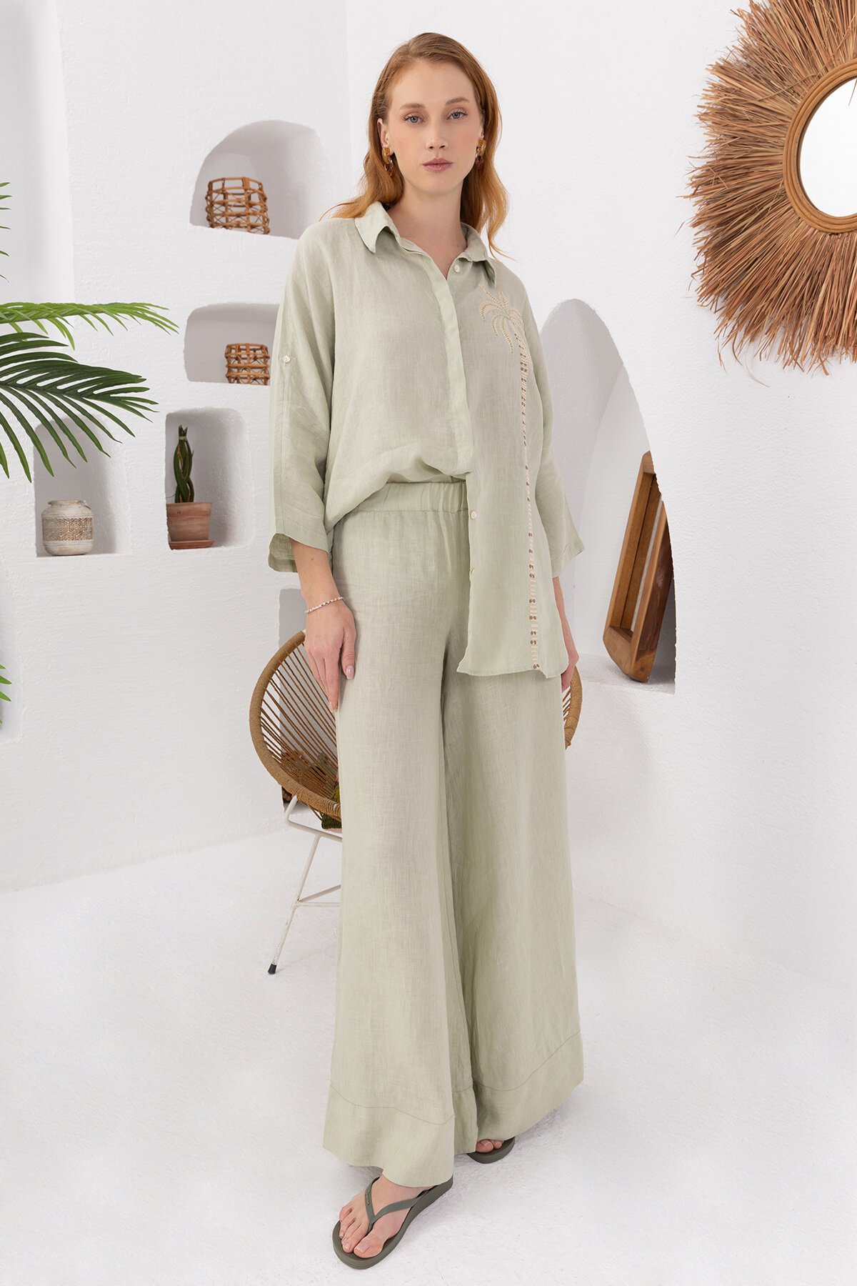 Papaya | Keten Klasik Gömlek