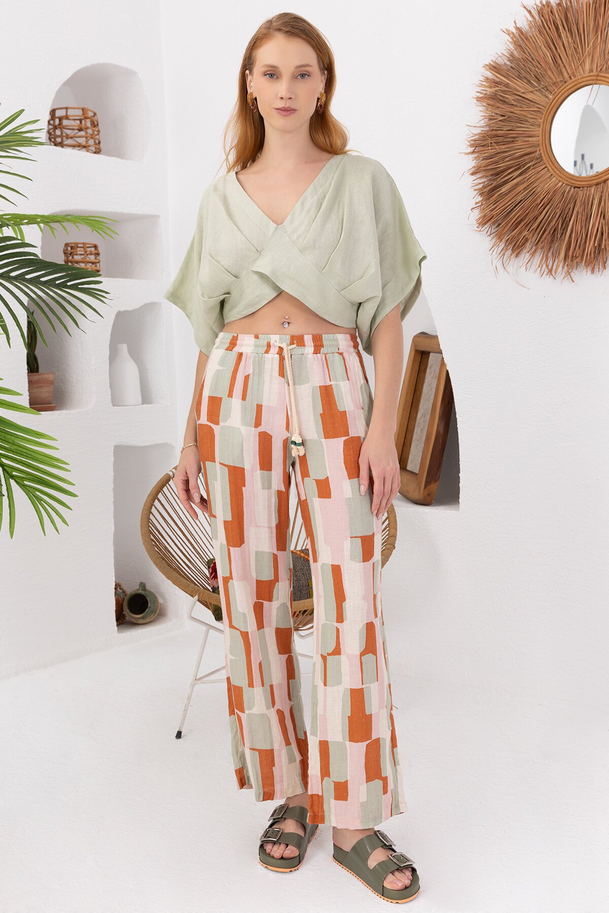 Papaya | Keten Pantolon