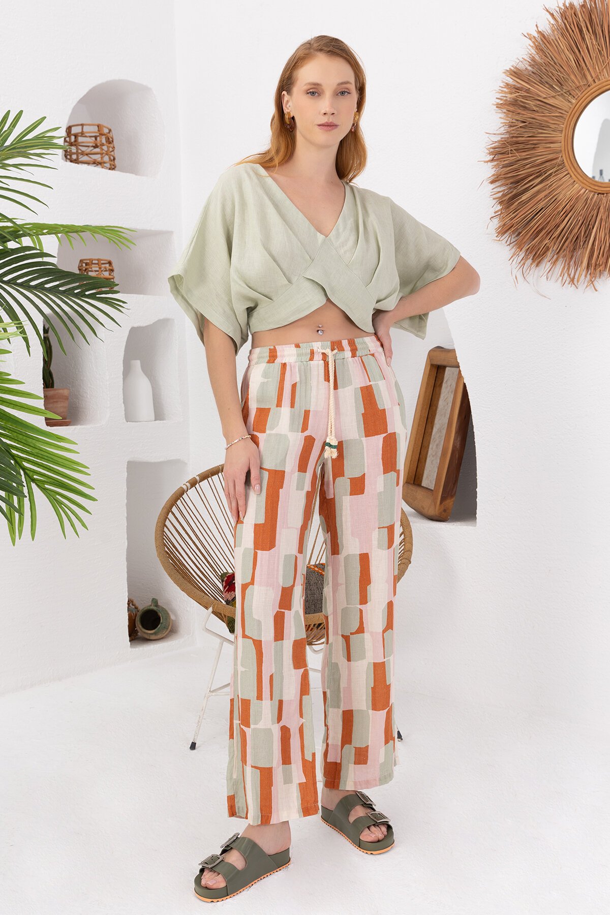 Papaya | Keten Pantolon