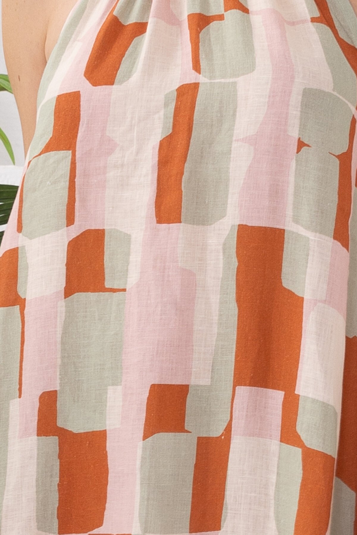 Papaya | Keten Uzun Elbise