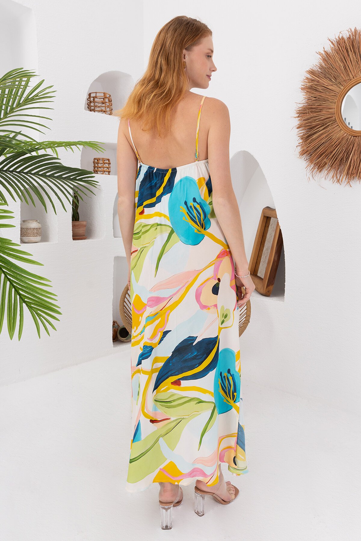 Spring | Viskon Uzun Elbise