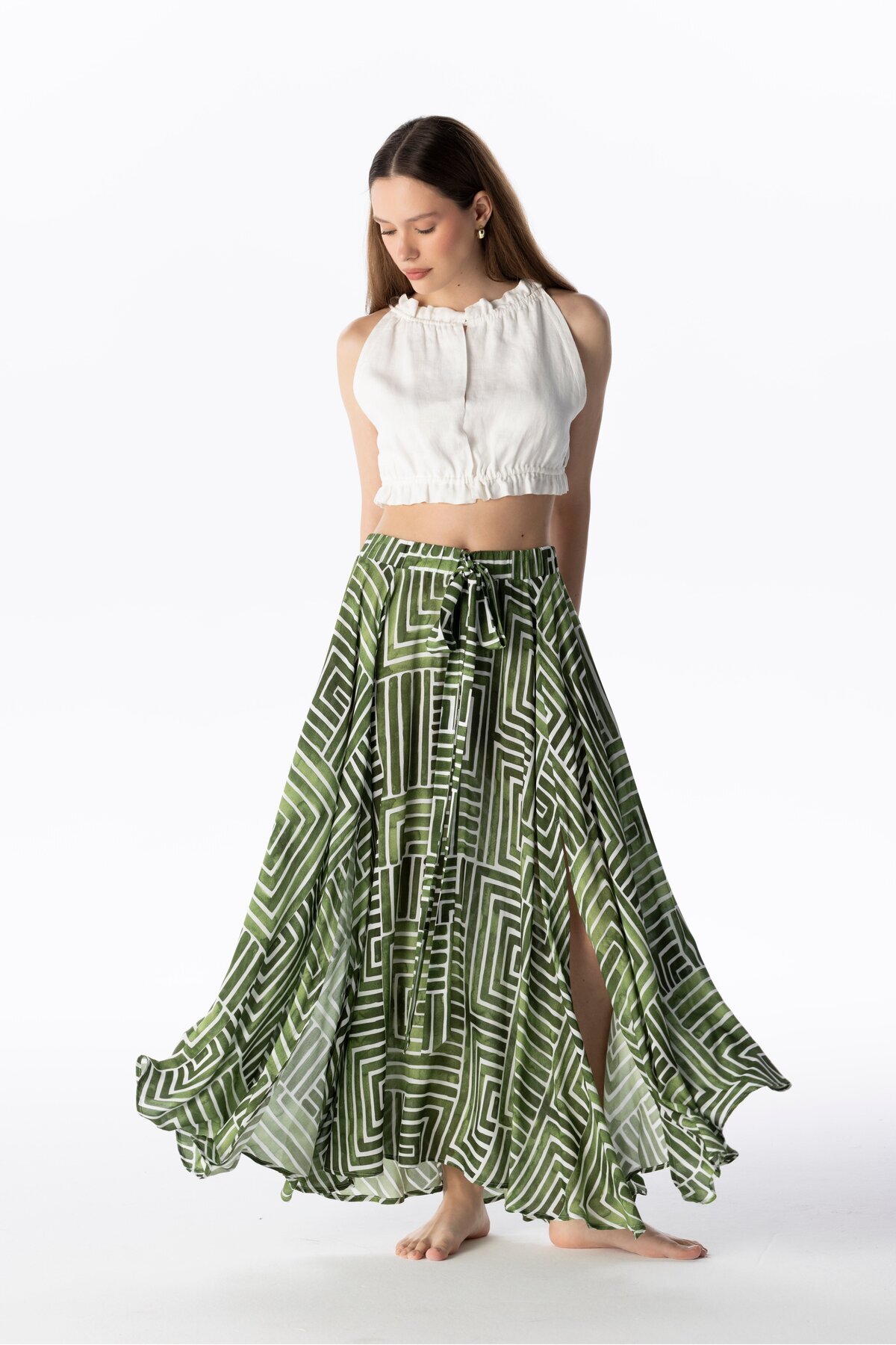 VISCOSE LONG SKIRT