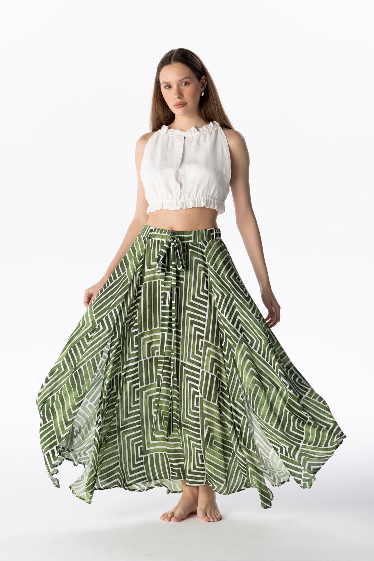 VISCOSE LONG SKIRT