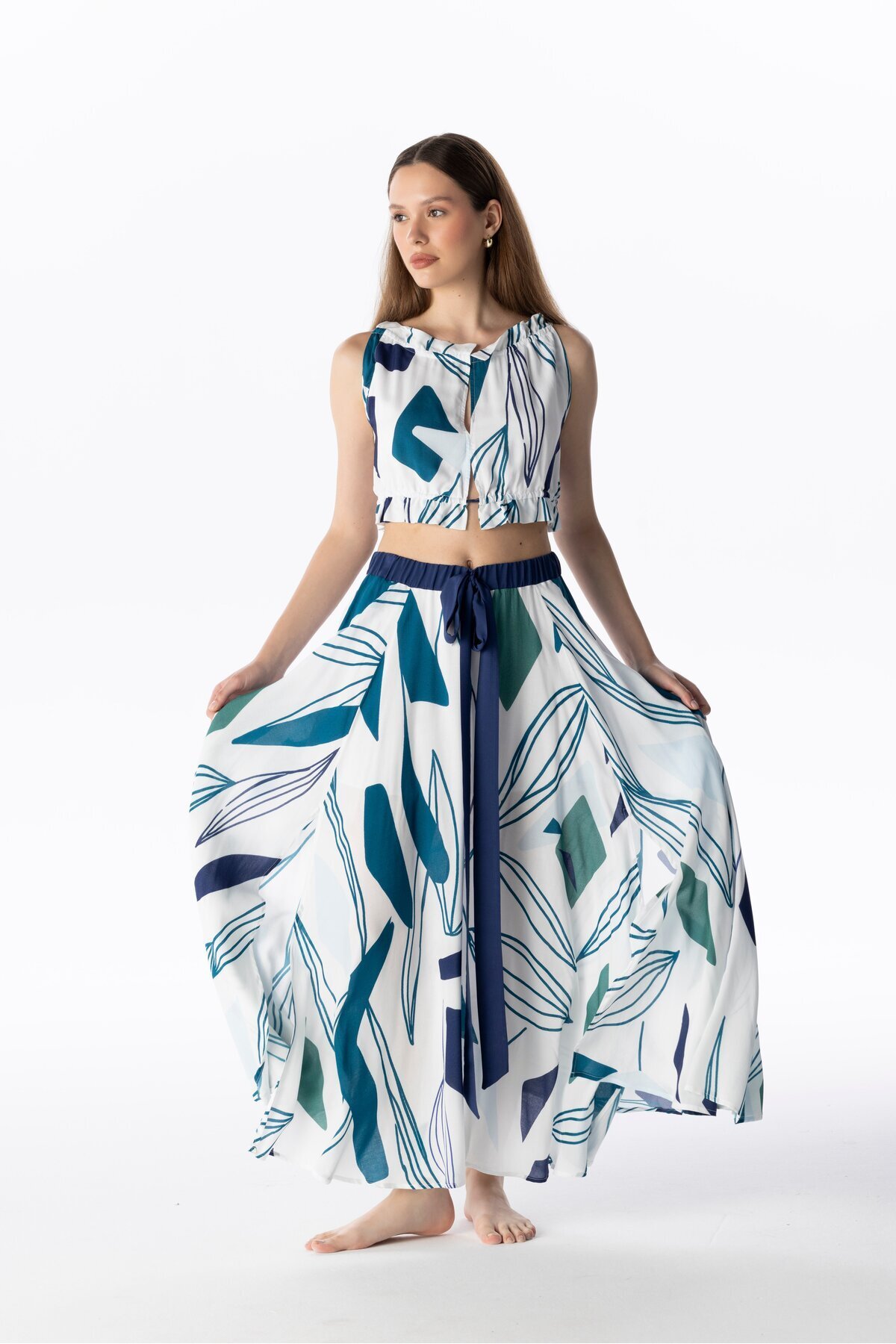 VISCOSE LONG SKIRT