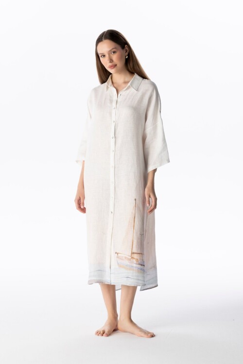 LINEN LONG SHIRT