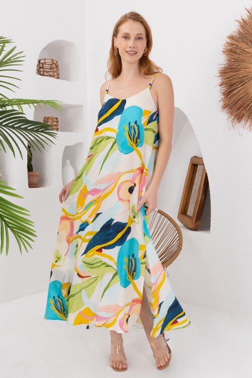 Spring | Viskon Uzun Elbise