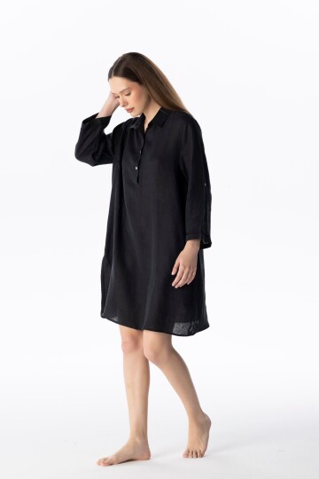 LINEN SHIRT DRESS